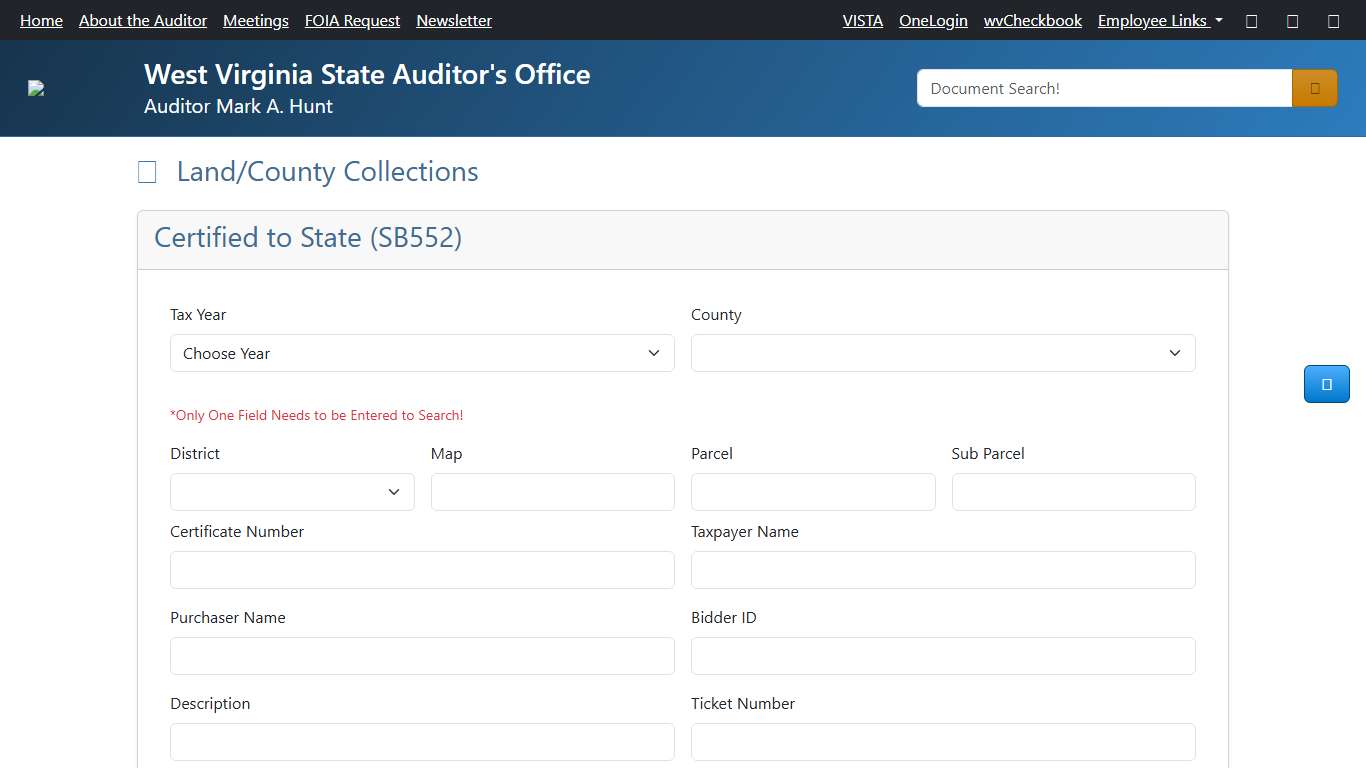 Land/County Collections - wvsao.gov